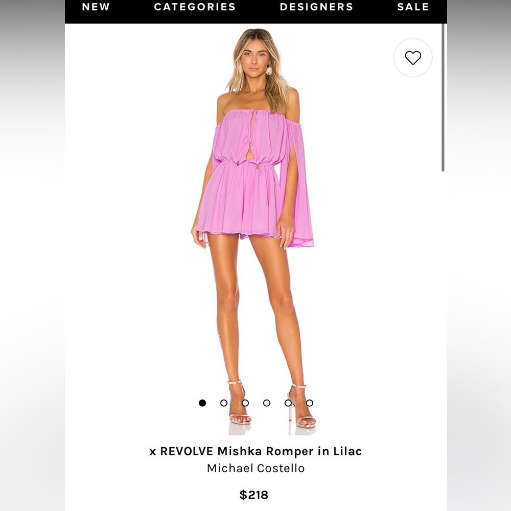 Michael Costello x Revolve pink off shoulder dress